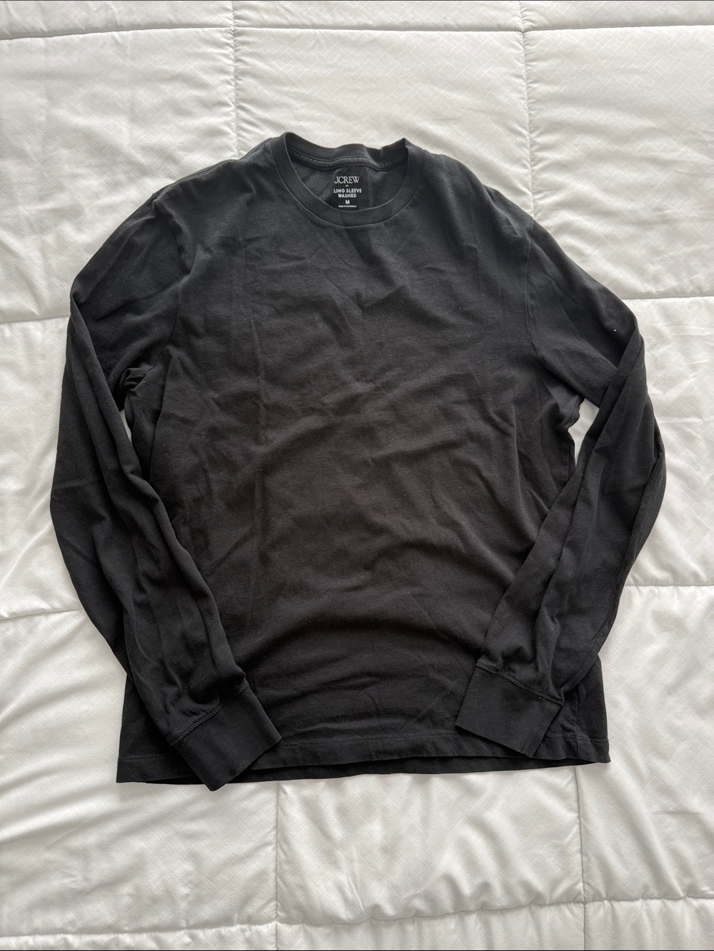J. Crew Men’s Black Long-Sleeve Crewneck Tee